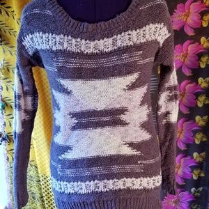 Brown, Tribal Inspired Sweater